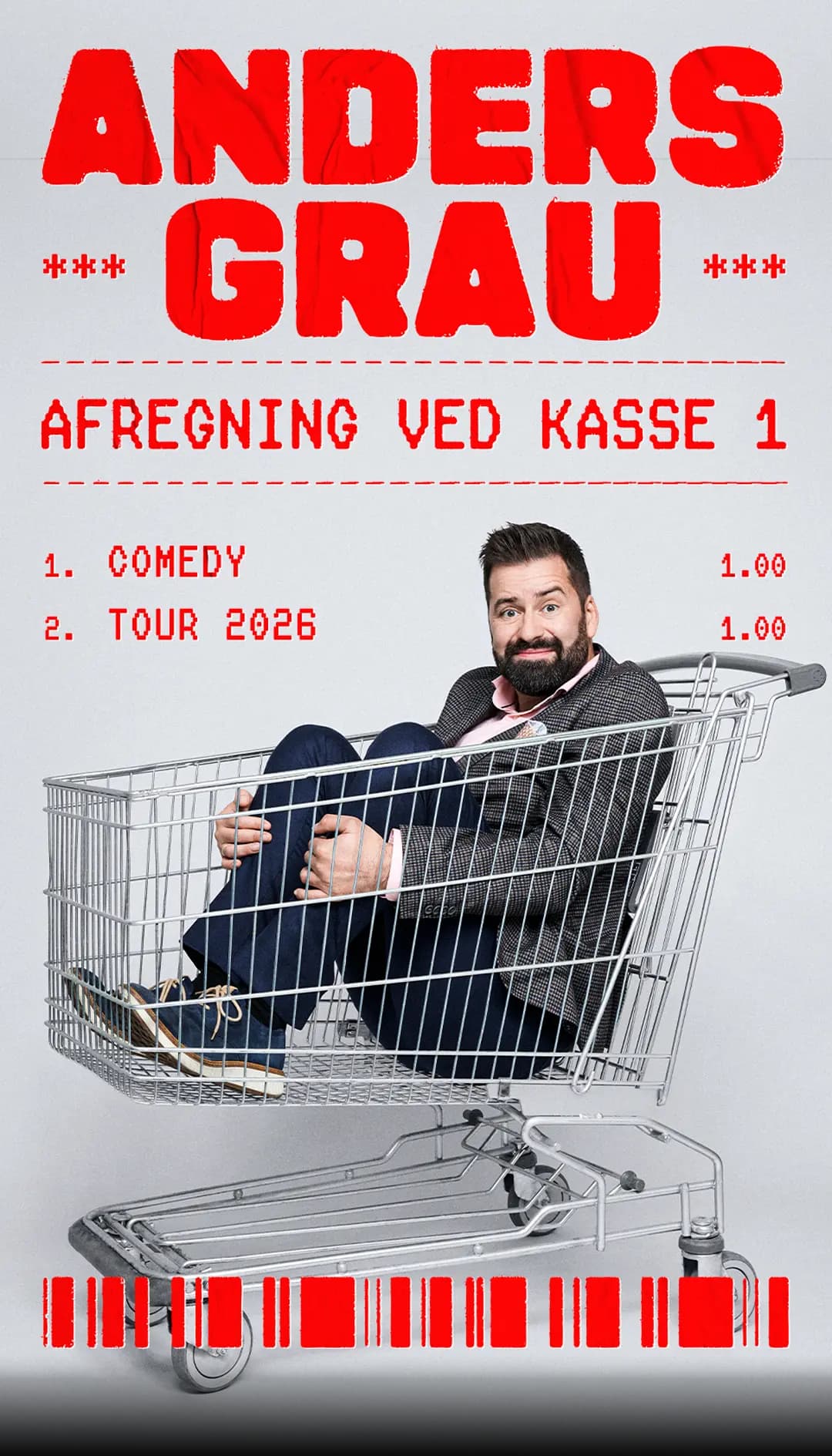 Anders Grau - Afregning ved kasse 1 - Comedy Tour 2026